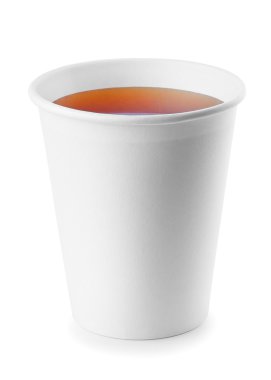 Siyah beyaz izole çay paket servisi çay fincanı