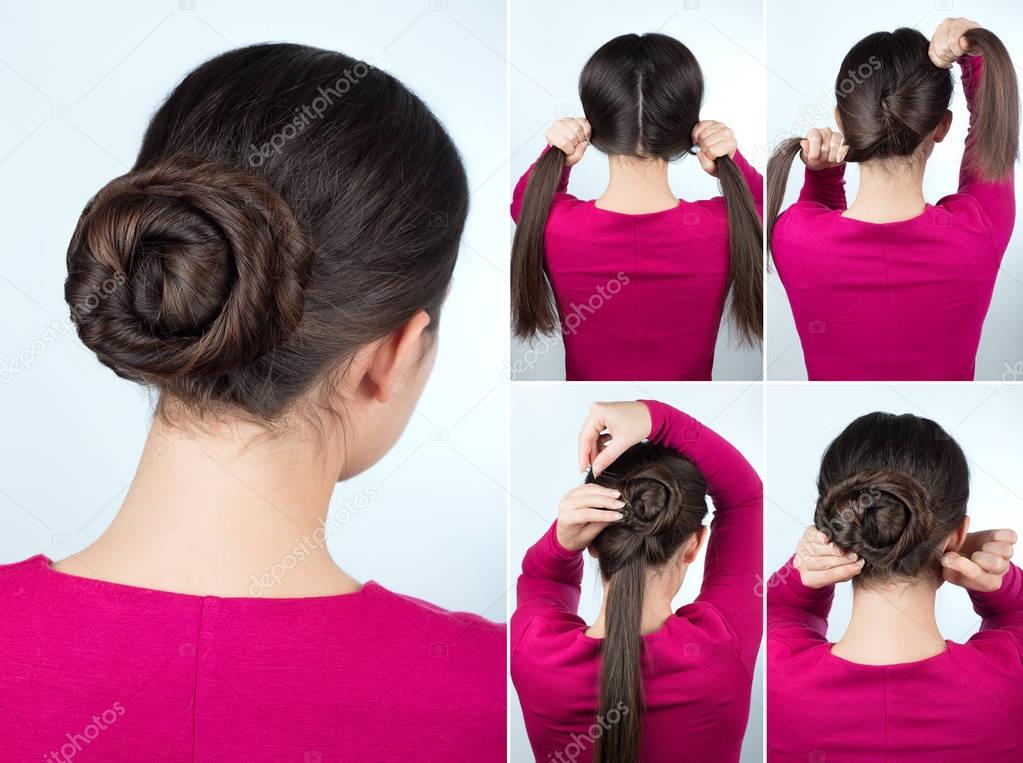 hairstyle twisted bun tutorial