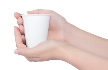 Tek kullanımlık Kupası holding eller