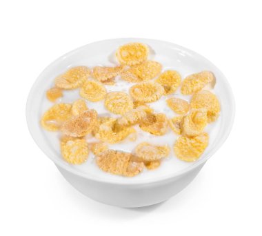 Mısır gevreği kase yoğurt ile