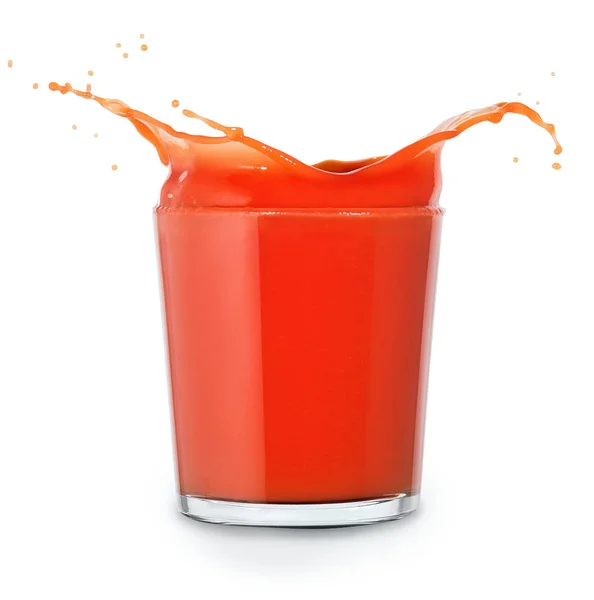 Suco de tomate salpicante — Fotografia de Stock