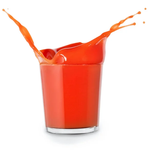 Tomato juice with splash — Stock Photo, Image