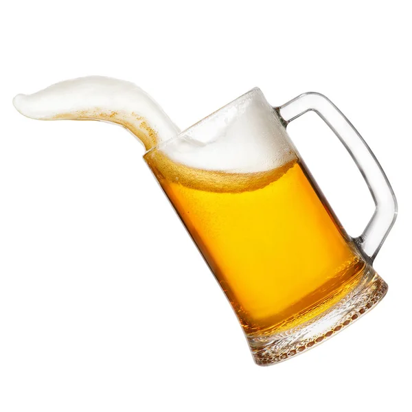 Salpicadura de espuma de cerveza — Foto de Stock