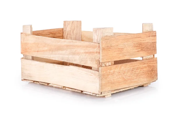 Caja de madera aislada — Foto de Stock