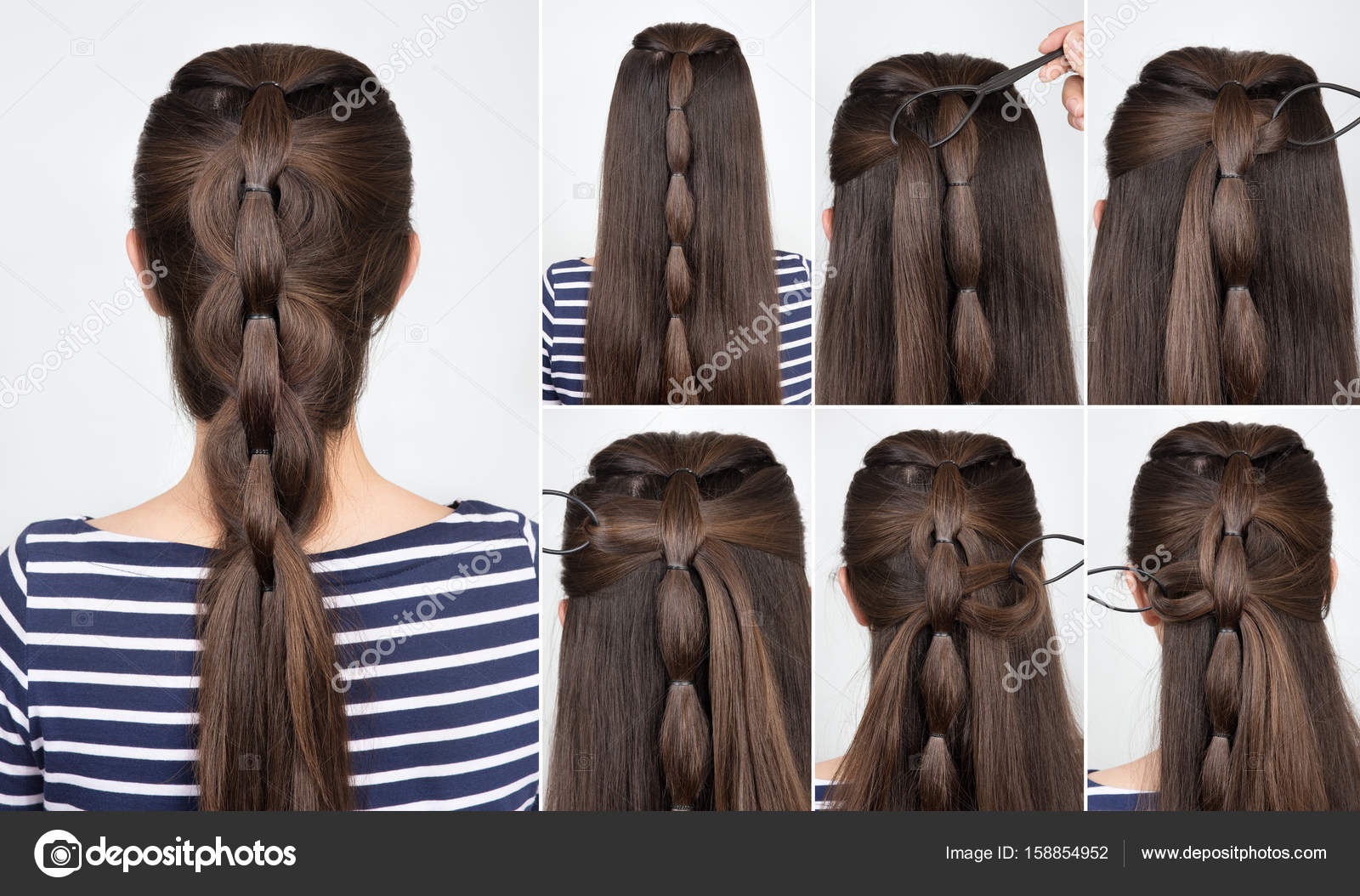 Penteado trança tutorial — Foto © AlterPhoto #158854952, image size:1600x1054