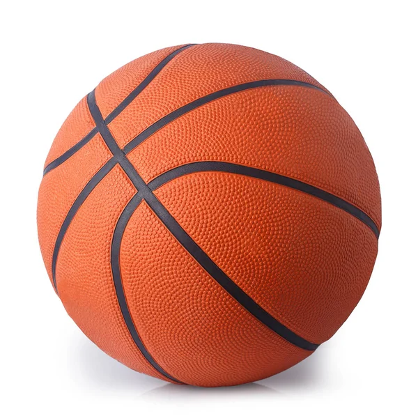 Pallone da basket isolato su bianco — Foto Stock