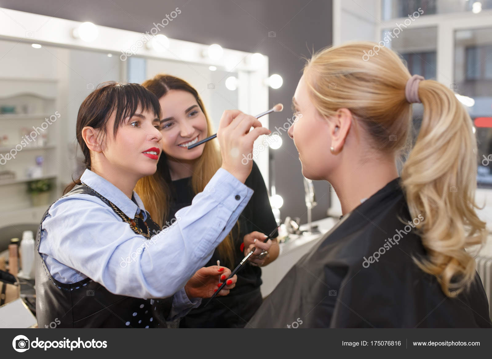 Makeup Tutorial Lesson At Beauty School Stock Photo AlterPhoto