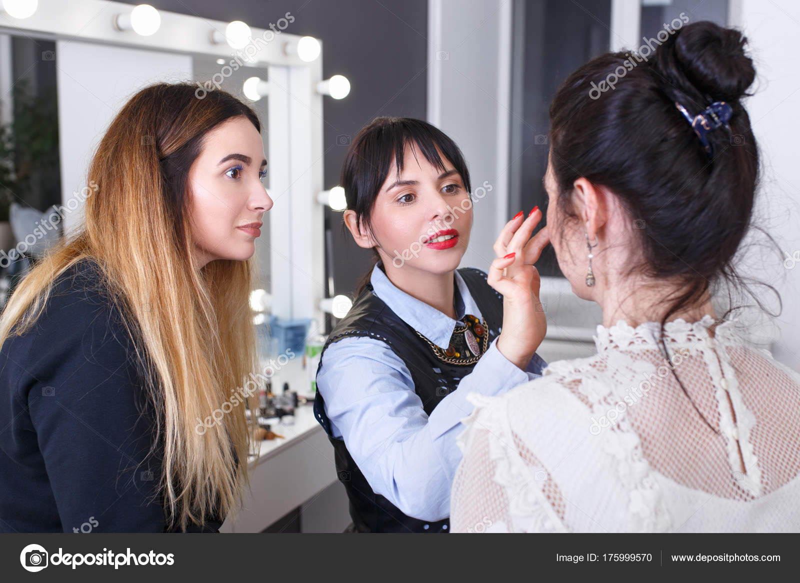 Makeup Tutorial Lesson At Beauty School Stock Photo AlterPhoto