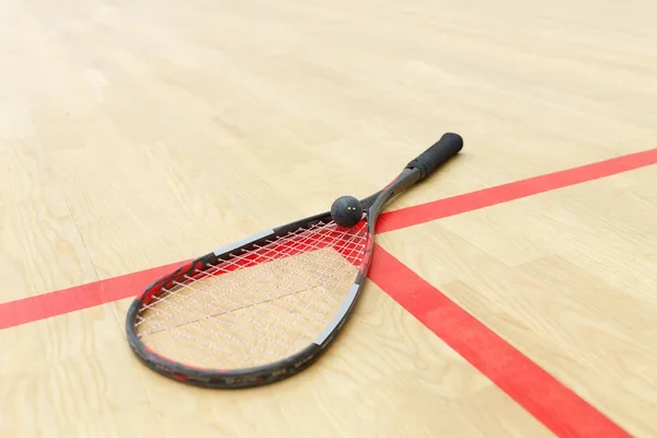 Equipo de racquetball en la cancha — Foto de Stock