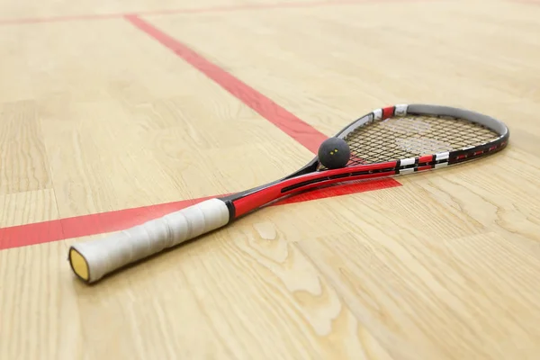 Equipo de racquetball en la cancha — Foto de Stock