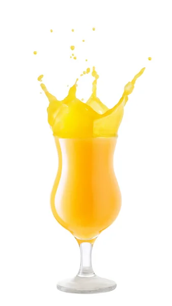 Verre de jus d'orange éclaboussant — Photo