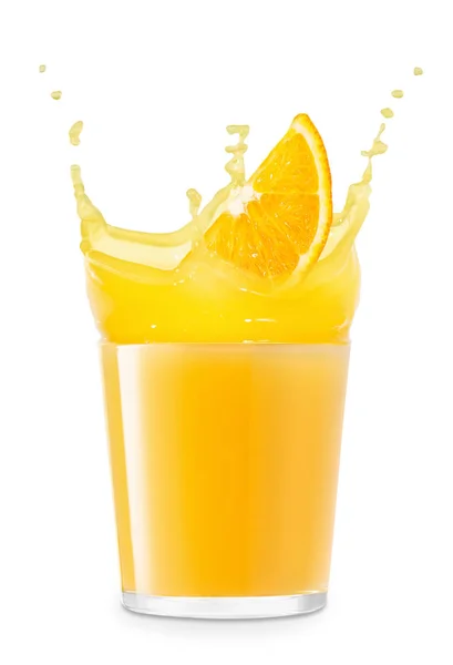 Glas spritzender Orangensaft — Stockfoto