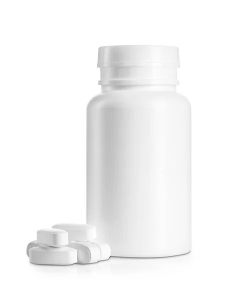 Garrafa médica com comprimidos — Fotografia de Stock
