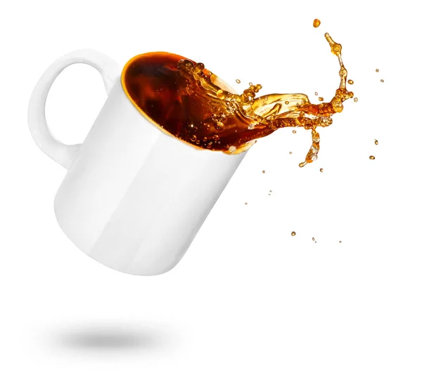 Mugg av spilla kaffe — Stockfoto