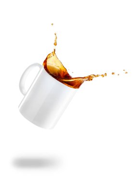 mug of spilling coffee clipart