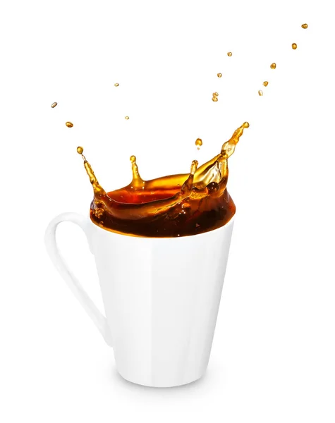 Taza de café derramado — Foto de Stock