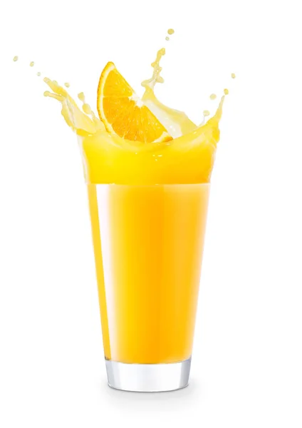 Glas spritzender Orangensaft — Stockfoto