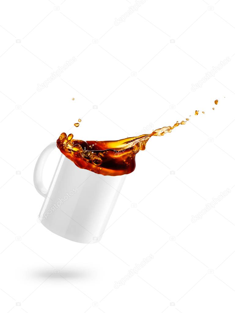 mug of spilling coffee