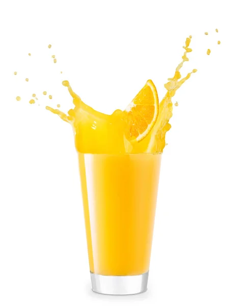 Glas spritzender Orangensaft — Stockfoto