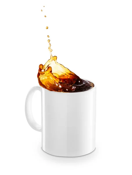 Taza de café derramado — Foto de Stock