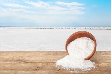 tablo üzerinde bir kapta tuz