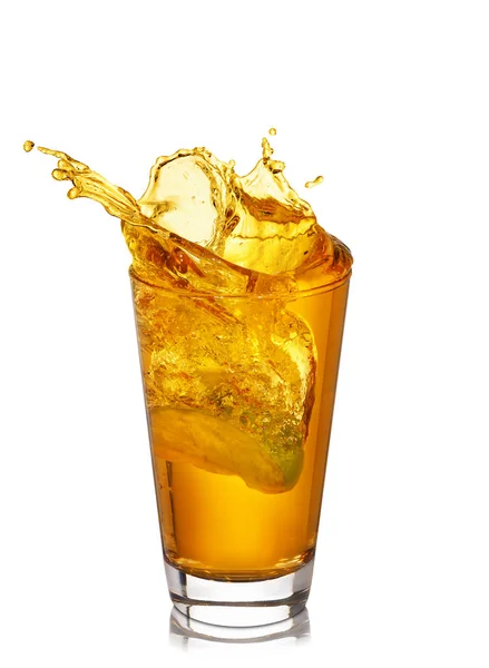 Склянка яблучного соку — стокове фото