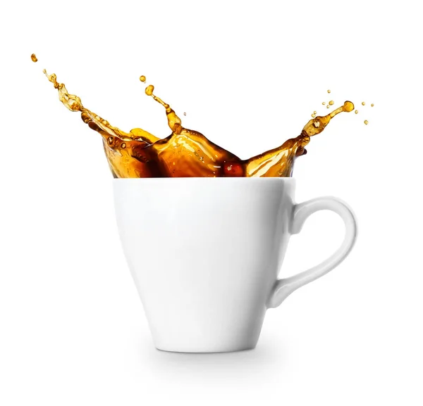 Xícara de café derramamento — Fotografia de Stock