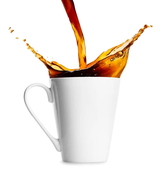 Kahve veya çay bardağı dökme — Stok fotoğraf