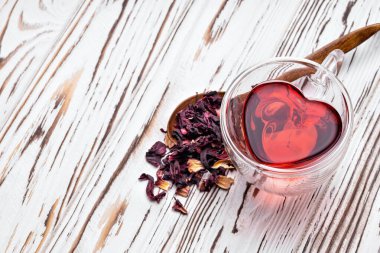 Hibiscus çay bardak kupa