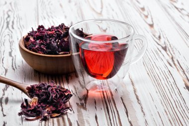 Hibiscus çay bardak kupa