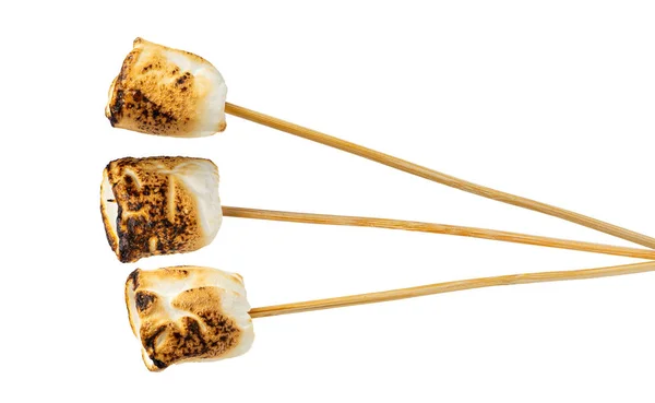 Rostade marshmallows på spett — Stockfoto