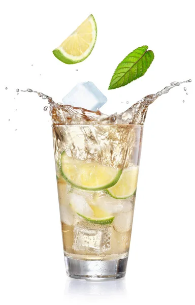 Iced limonade in glas — Stockfoto