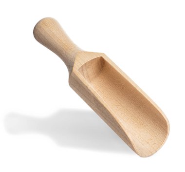 empty wooden scoop