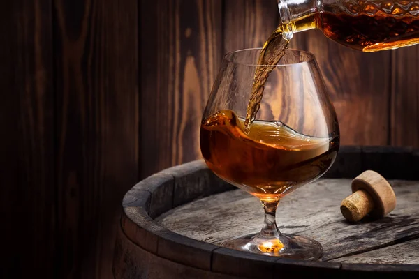Cognac of cognac in glas — Stockfoto