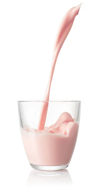 Χύτευση γάλακτος φράουλα — Φωτογραφία Αρχείου