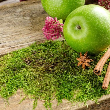 Yeşil elma tarçın ve yıldız anason ile.