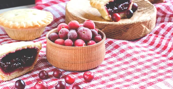 Pies with berries. Homemade pastries.