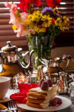 Doğum günü, güzel masa ayarlama