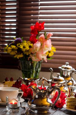 Festival arka plan. Güzel dekore edilmiş tablo.