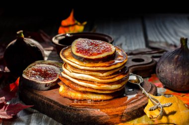 Tatlım closeup ile Pancakes