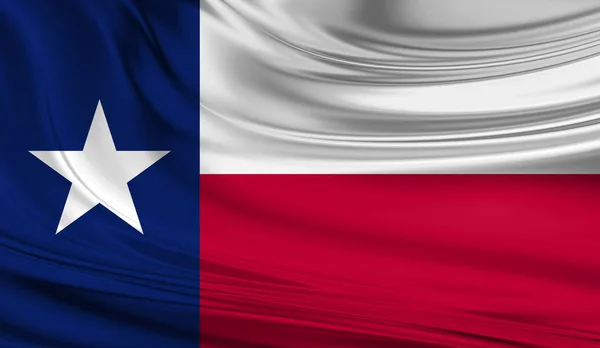 stock image National state waving flag of the US state Texas on a silk drape . American patriotic element. United States of America symbol. 