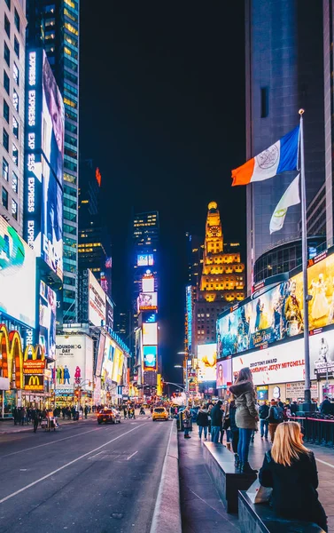 Nova Iorque Eua Março 2017 Times Square Exibida Com Teatros — Fotografia de Stock