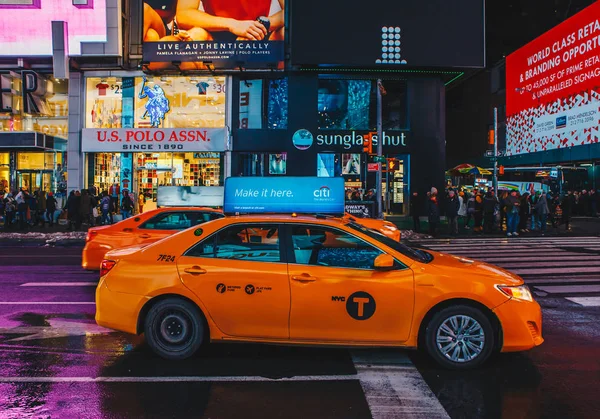 New York City 2017 Március Sárga Taxi Taxi Vezetői Egy — Stock Fotó