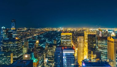 New york şehir silüeti gece