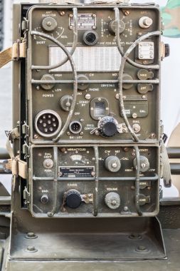 Trieste, İtalya - 31 Mart 2017: Fuar Dünya Savaşı 2, Willys jeep Amerikan vintage arabalar.