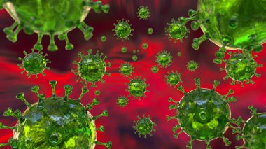 Coronavirus covid-19 outbreaking. Epidemic virus Respiratory Syndrome. Pharmaceutical & genetics Research Centre. Concept Pandemic public health risk. 3d Render clipart