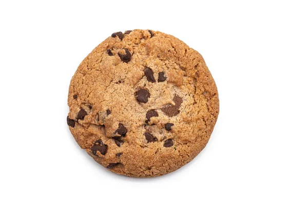 Chocolate Chip Cookie Isolated White Background — Stock Photo, Image