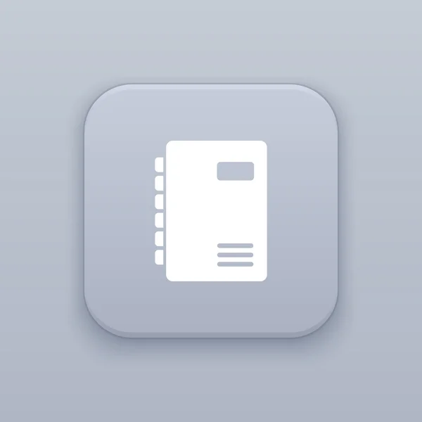 Notebook ikonra, Notebook vector icon — Stock Vector