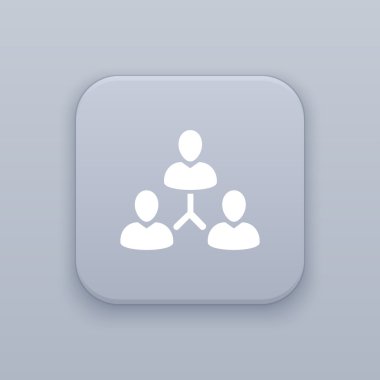 Yönetimi takım hiyerarşisi simgesini