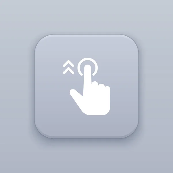 Touch gesture down icon — Stockový vektor